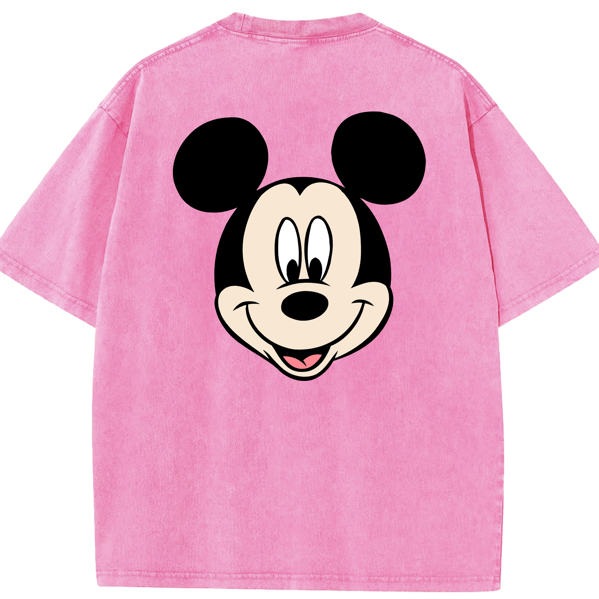 （画像用） ミッキーマウス Mickey Mouse 綿100% ヴィンテージ風 半袖Tシャツ（背面プリント）
